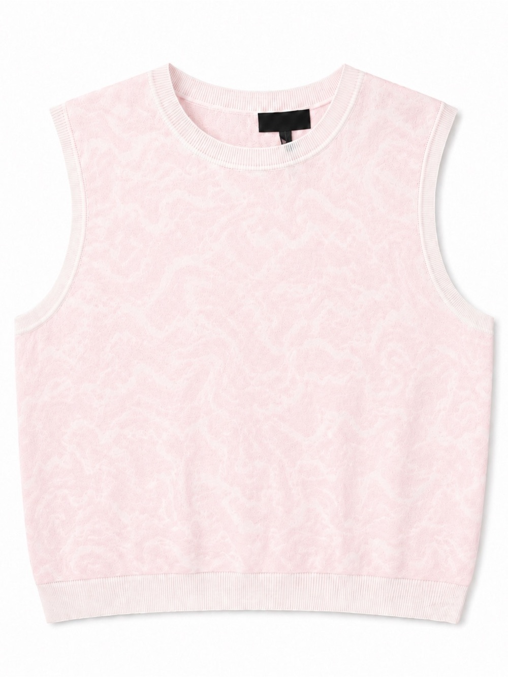 Zara Sleeveless Pink Textured Knit Top